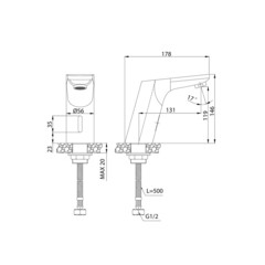 Смеситель для раковины Iddis Pulse сенсорный хром (PULSBS0i86) - фото 2