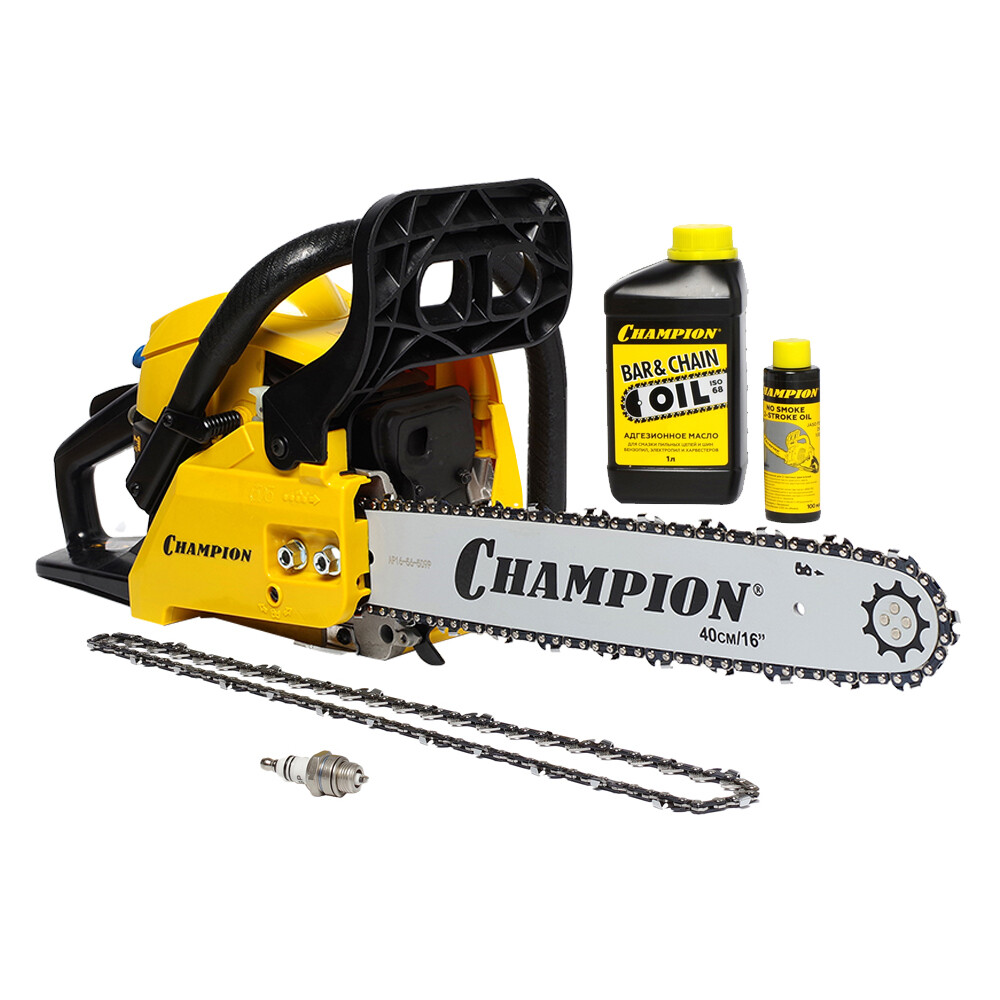 Бензопила Champion 237 2,04 л.с. 16" шаг 3/8" паз 1,3 мм 56 звеньев + подарочный набор