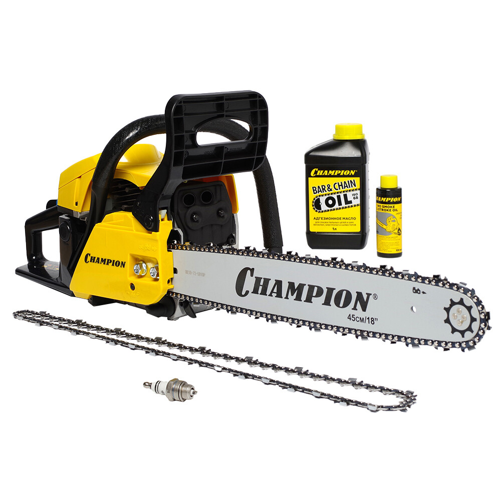 

Бензопила Champion 251 3,13 л.с. 18" шаг 0,325" паз 1,5 мм 72 звена + подарочный набор