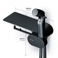 Смеситель с гигиеническим душем AM.PM Like черный (F0202622) - фото 2