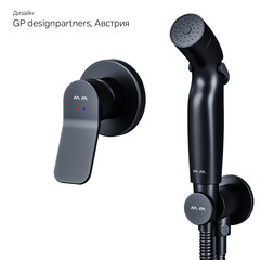 Смеситель с гигиеническим душем встраиваемый AM.PM X-Joy со скрытой частью в комплекте черный (F40H85A22) - фото 5