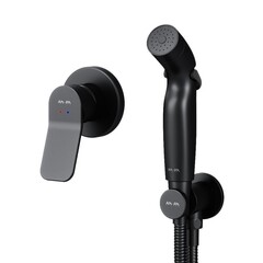 Смеситель с гигиеническим душем встраиваемый AM.PM X-Joy со скрытой частью в комплекте черный (F40H85A22)