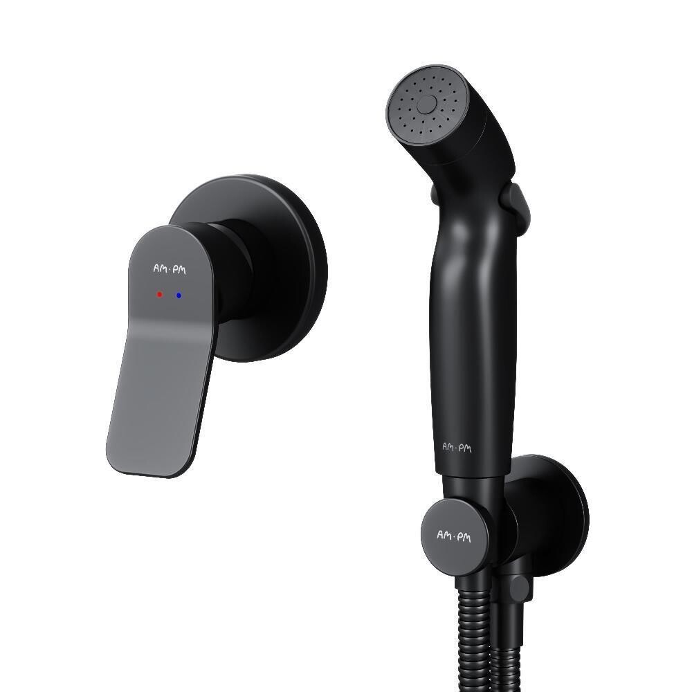 Смеситель с гигиеническим душем встраиваемый AM.PM X-Joy черный (F40H85A22)