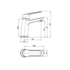 Смеситель для раковины Tokito Konan однорычажный хром (TOK-KON-1011) - фото 2