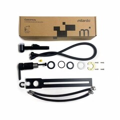 Смеситель с гигиеническим душем Milardo Tidy с установкой на унитаз черный матовый (001BL00M08) - фото 5