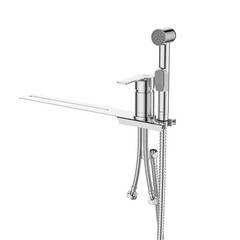 Смеситель с гигиеническим душем Milardo Tidy с установкой на унитаз хром глянцевый (001SB00M08)