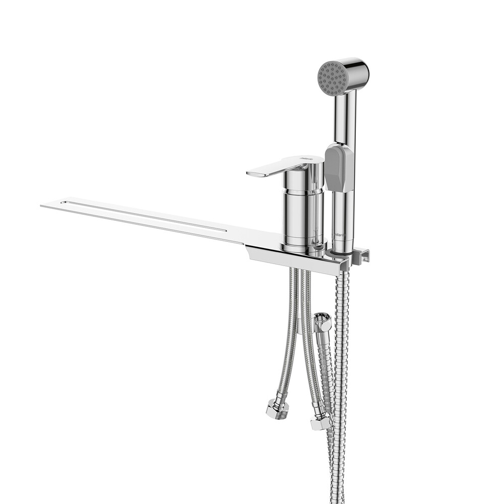 

Смеситель с гигиеническим душем Milardo Tidy с установкой на унитаз хром глянцевый (001SB00M08)