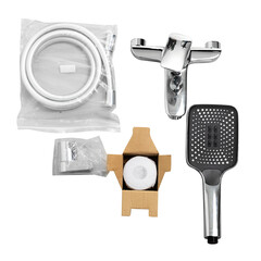 Смеситель для ванны BelBagno Due хром однорычажный с коротким изливом с лейкой (DUE-VASM-CRM) - фото 4