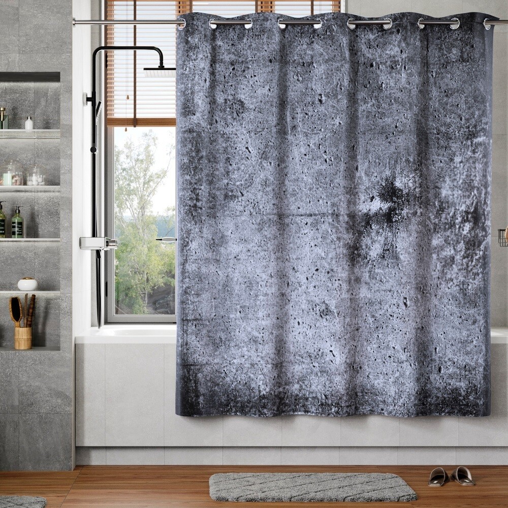 

Штора для ванны WasserKraft Aland 2000х2000 мм полиэстер черная/белая (SC-85103), Белый;черный