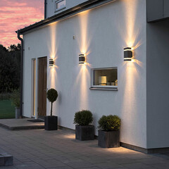 Светильник садово-парковый настенный Feron Техно черный E27 60 Вт IP54 (41153) - фото 5