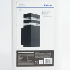 Светильник садово-парковый настенный Feron Техно черный E27 60 Вт IP54 (41153) - фото 3