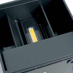 Светильник светодиодный садово-парковый настенный Feron Техно черный 4000К 6 Вт IP54 (11870) - фото 6