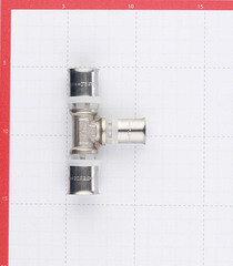 Тройник VALTEC (VTm.231.N.201620) 20(пресс) х 16(пресс) х 20(пресс) - фото 2