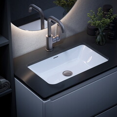 Смеситель для раковины Esko Lagos Gun Metal однорычажный графит (LG26MGM) - фото 3