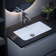 Смеситель для раковины Esko Lagos Gun Metal однорычажный графит (LG26GM) - фото 3