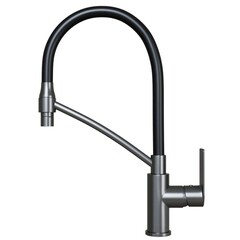 Смеситель для кухни Mixline ML33-108GR City Graphite графит гибкий излив однорычажный (556596) - фото 4