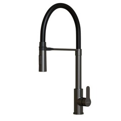 Смеситель для кухни Mixline MLSS-0402BL графит с высоким изливом однорычажный (556021) - фото 1