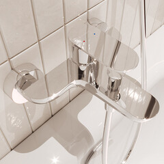 Смеситель для ванны Aqueduto Base хром однорычажный с коротким изливом без лейки (BAS0600) - фото 4