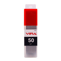 Лезвие для ножа Vira 18 мм прямое (50 шт.) сегментированное - фото 1