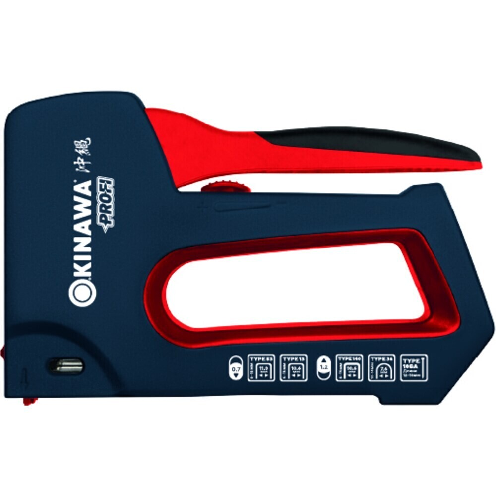 Изображение товара Строительный степлер Okinawa Profi 2365 алюминиевый 5 в 1 для скоб