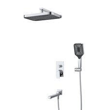 Душевая система BelBagno Due встраиваемая с верхним душем с лейкой с изливом хром (DUE-VDSET-CRM)