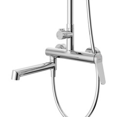 Душевая система BelBagno Unique с верхним душем с лейкой с изливом хром (UNIQUE-VSCM-CRM) - фото 5