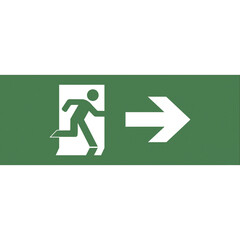 Изображение товара Наклейка эвакуационный знак Эра Стрелка вправо самоклеящаяся зеленая (INFO-SSA-102)