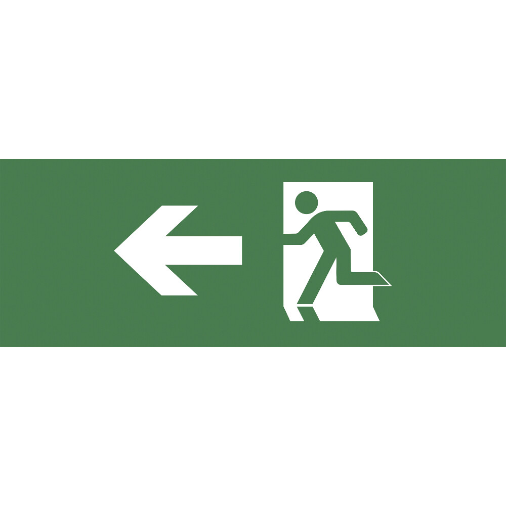 Изображение товара Самоклеящаяся эвакуационная наклейка стрелка влево зеленая ИЭра INFO-SSA-101