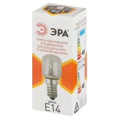 Лампа накаливания для холодильника и швейной машины Эра Т26 E14 25 Вт 150 Лм 230 В груша прозрачная - фото 2