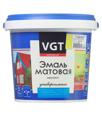Эмаль акриловая матовая зеленое яблоко VGT 1 кг