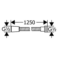 Шланг для душа Hansgrohe Metaflex 1250 мм ПВХ хром (28262000) - фото 2
