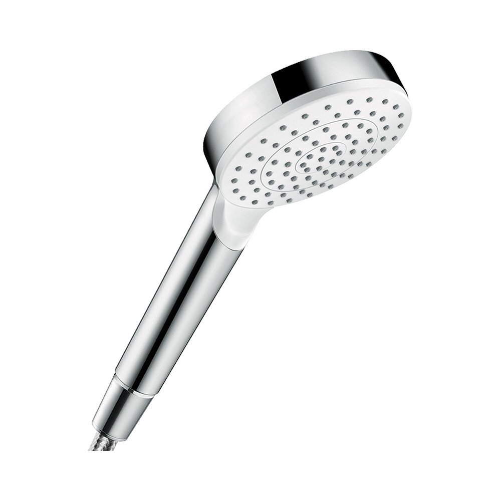 

Лейка для душа Hansgrohe Crometta d100 мм 1 режим без шланга пластик белая/хром (26333400)