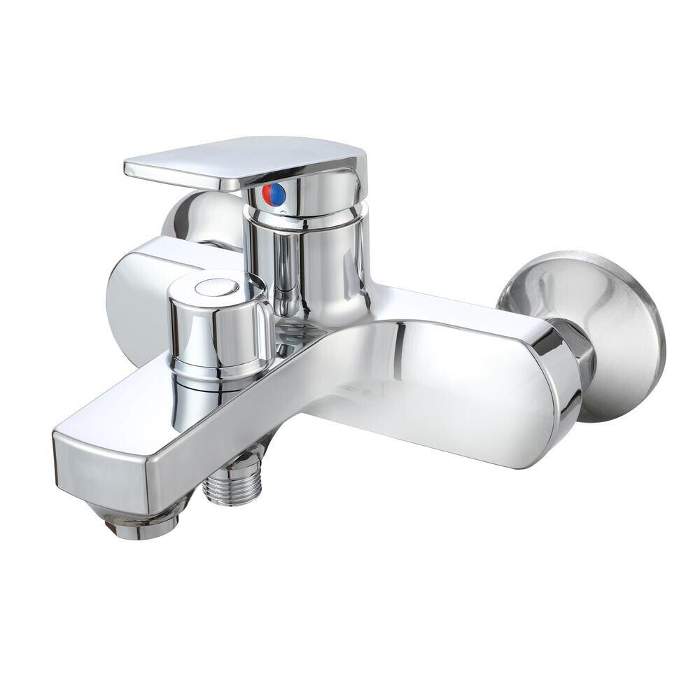 

Смеситель для ванны РМС хром однорычажный с коротким изливом без лейки (PL7CH-009E)