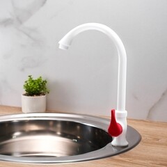 Кран для холодной воды для кухни РМС белый однорычажный (PL3-269F-1) - фото 2