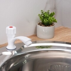 Кран для холодной воды для кухни РМС белый одновентильный (PL3-269F) - фото 4