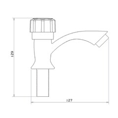 Кран для холодной воды для кухни РМС белый одновентильный (PL3-269F) - фото 3