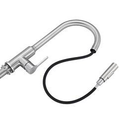 Смеситель для кухни Tokito нержавеющая сталь с высоким изливом с вытяжной лейкой однорычажный (TOK-AIS-1025SS) - фото 10