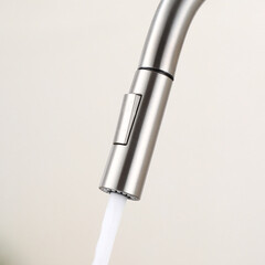 Смеситель для кухни Tokito нержавеющая сталь с высоким изливом с вытяжной лейкой однорычажный (TOK-AIS-1025SS) - фото 6