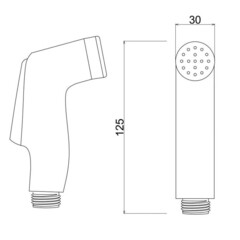 Душ гигиенический РМС со шлангом 1500 мм с держателем хром (DK-3) - фото 3