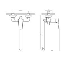 Смеситель для ванны Mixline ML14-02 хром однорычажный с длинным изливом с лейкой (556605) - фото 2