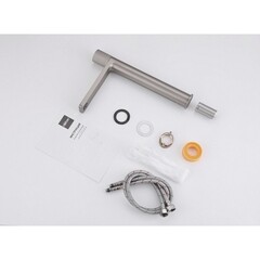 Смеситель для раковины Abber Rund поворотный переключатель сатин (AF8711SP) - фото 4