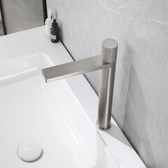 Смеситель для раковины Abber Rund поворотный переключатель сатин (AF8711SP) - фото 3