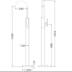 Смеситель для раковины Abber Wasserfall однорычажный никель (AF8640NG) - фото 2
