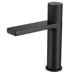 Смеситель для раковины Abber Rund поворотный переключатель черный (AF8710B) - фото 1