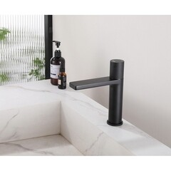 Смеситель для раковины Abber Rund поворотный переключатель черный (AF8710B) - фото 3