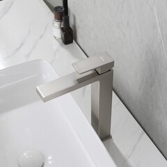 Смеситель для раковины Abber Daheim однорычажный сатин (AF8211SP) - фото 2