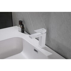 Смеситель для раковины Abber Daheim однорычажный белый (AF8210W) - фото 3