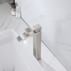 Смеситель для раковины Abber Wasserfall однорычажный сатин (AF8611SP) - фото 3