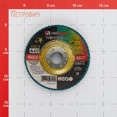 Круг лепестковый торцевой по металлу/древесине Луга Professional 125х22,2 мм P40 конический - фото 3