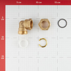 Угол Stahlmann IWS EasyFix 90° 15 мм х 1/2 ВР(г) для гофрированных труб - фото 2